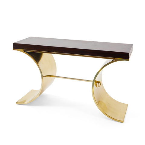 Black & Gold Deco Console Table