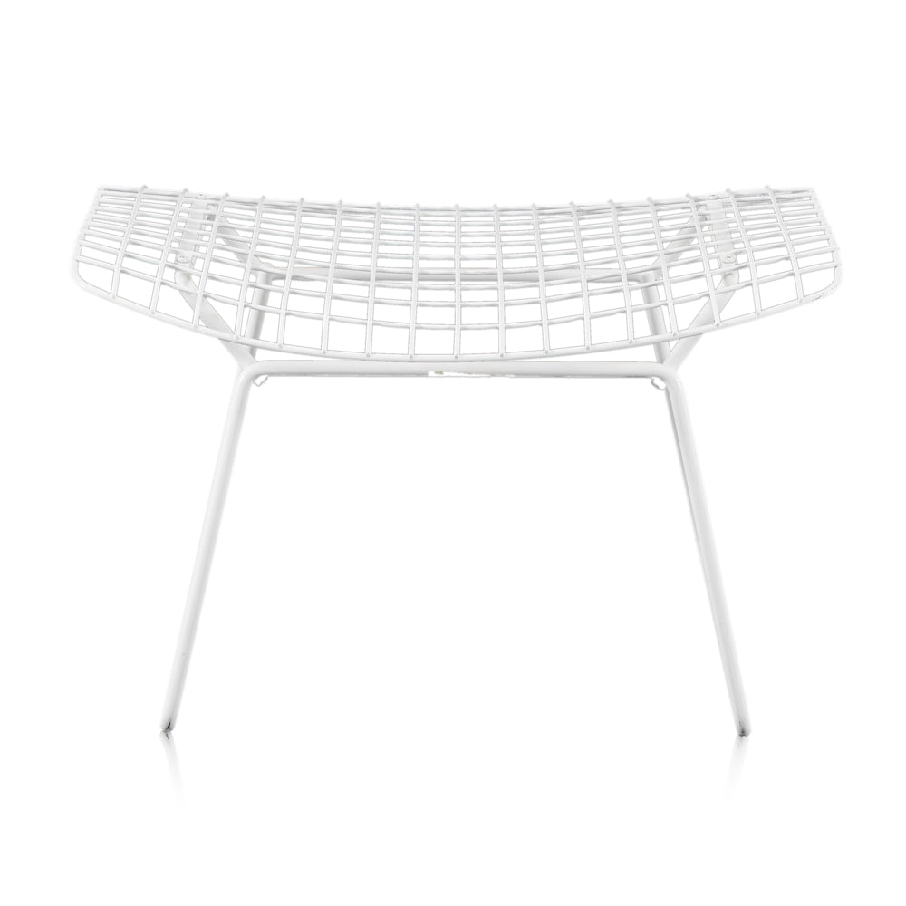 Bertoia Ottoman - White Metal Wire