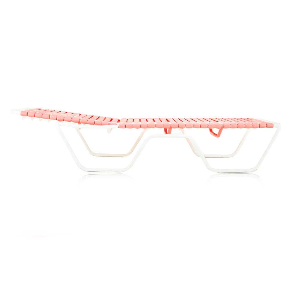 Hot Pink / Salmon Outdoor Banded Chaise