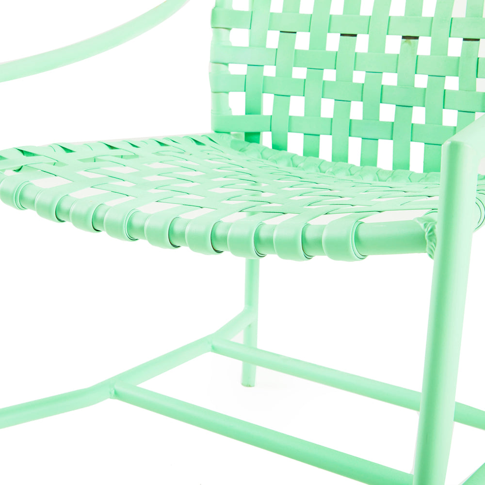 Mint Green Strapped Patio Chair