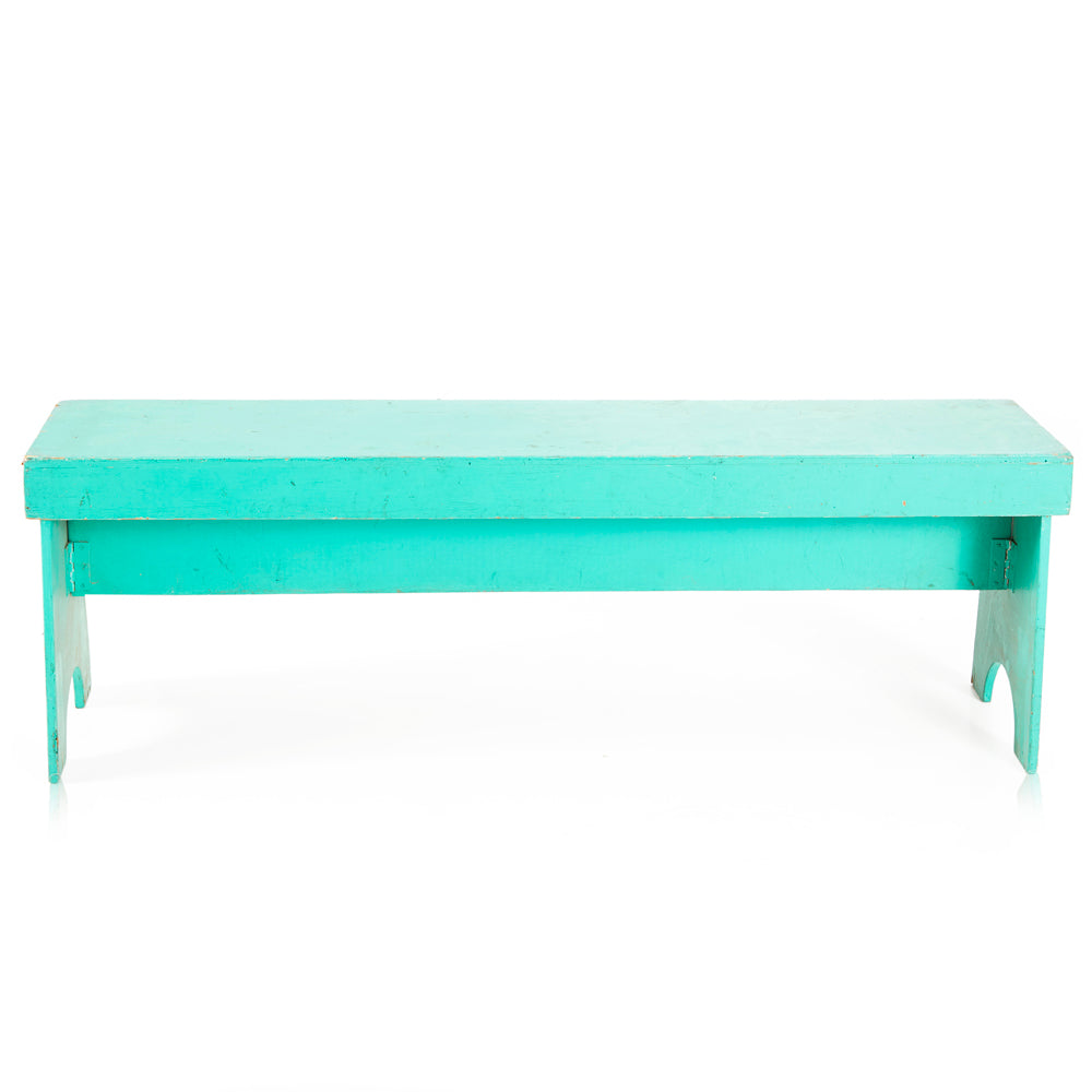 Teal Wood Bench