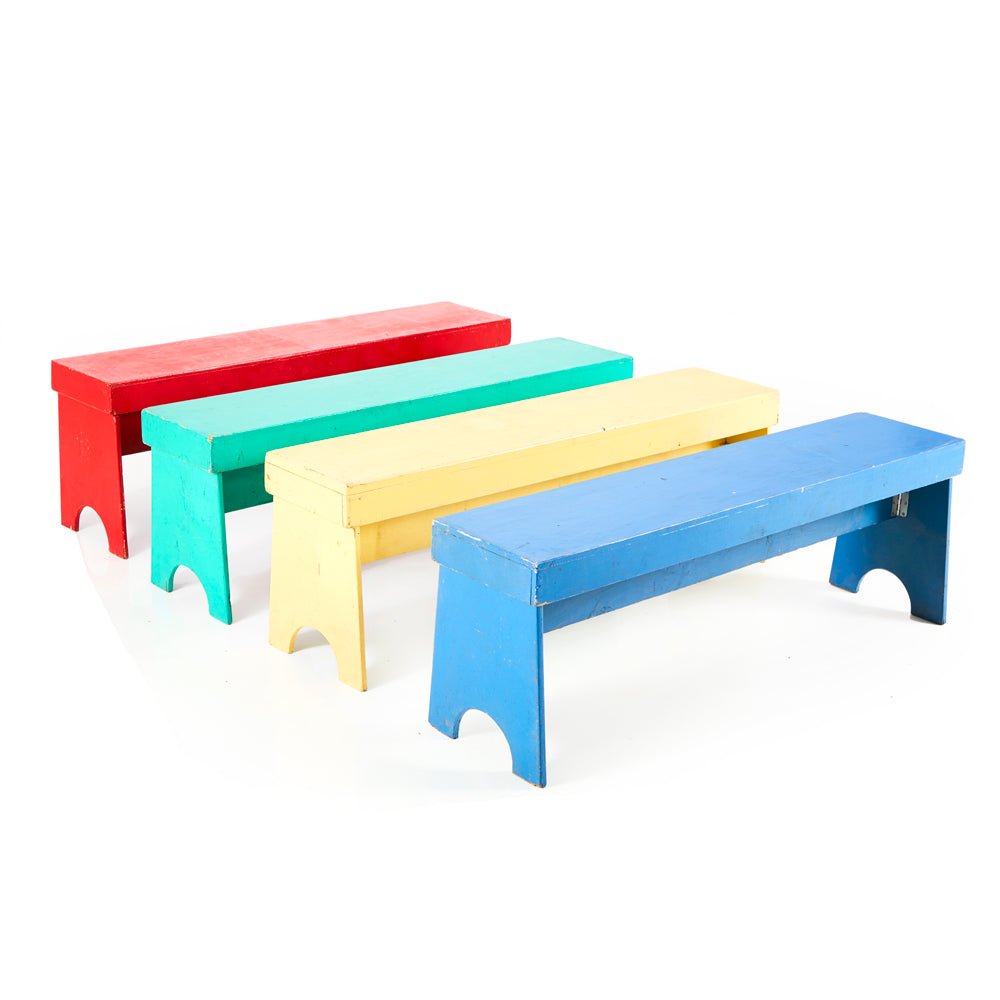 Teal Wood Bench
