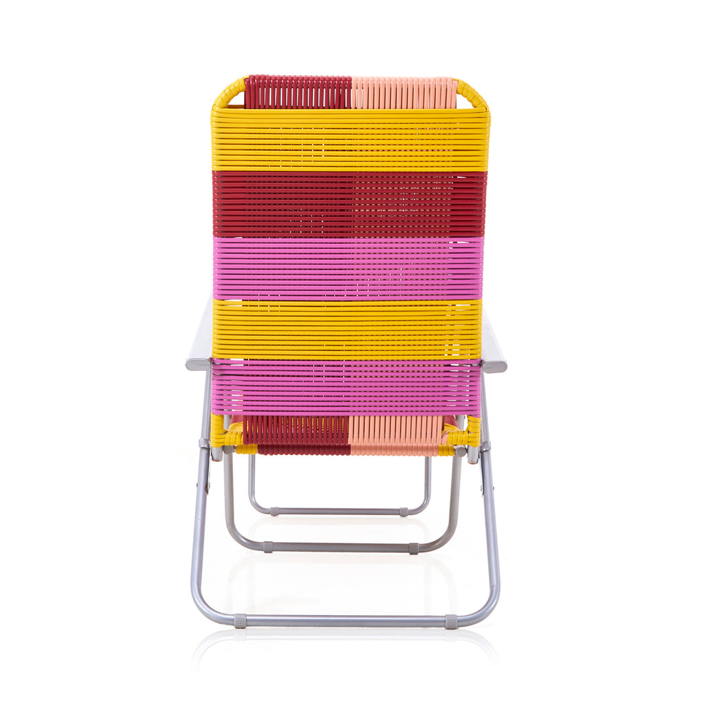 Yellow Pink & Red Cord Outdoor Chaise Lounge