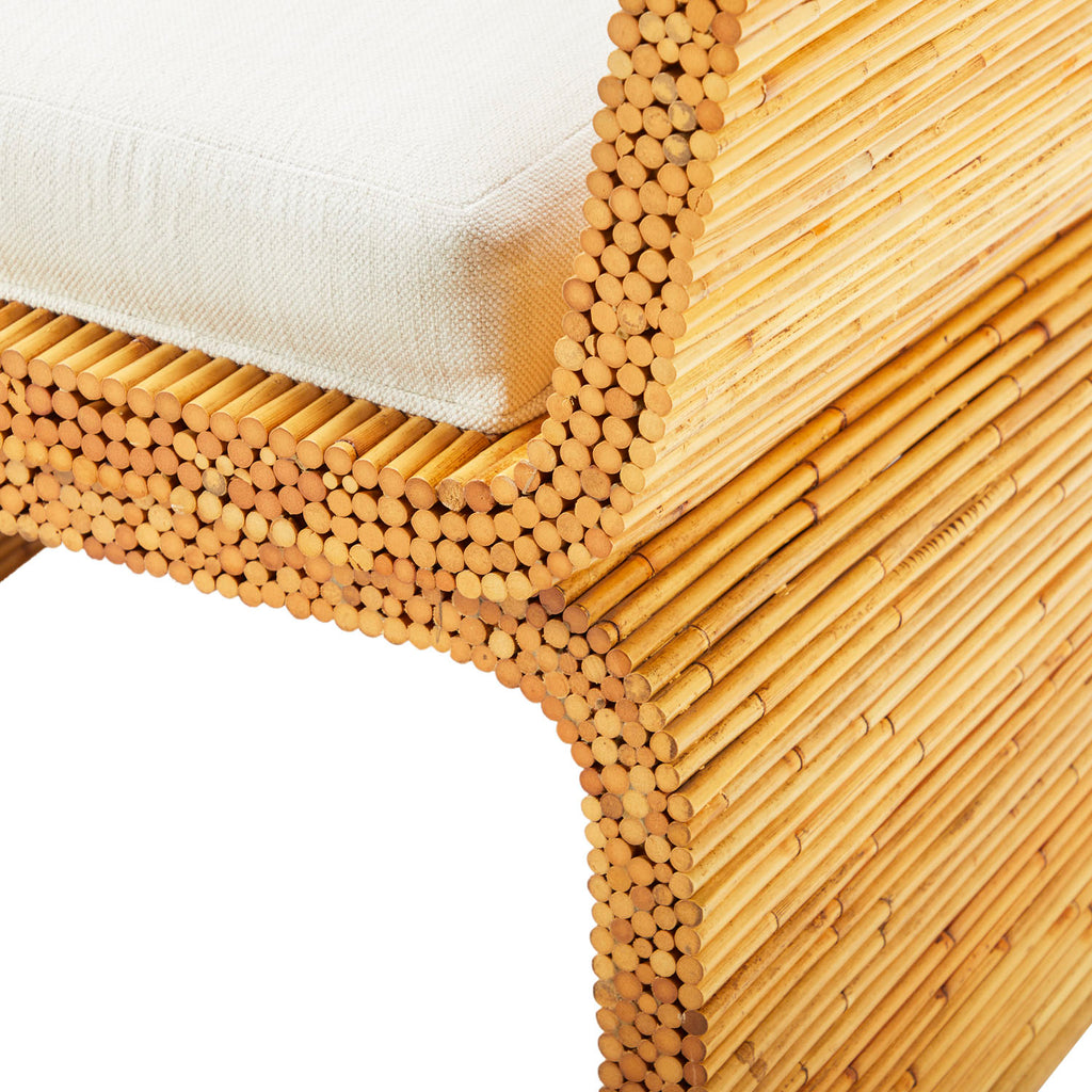 Wood Bamboo Contemporary Outdoor Lounge Chair