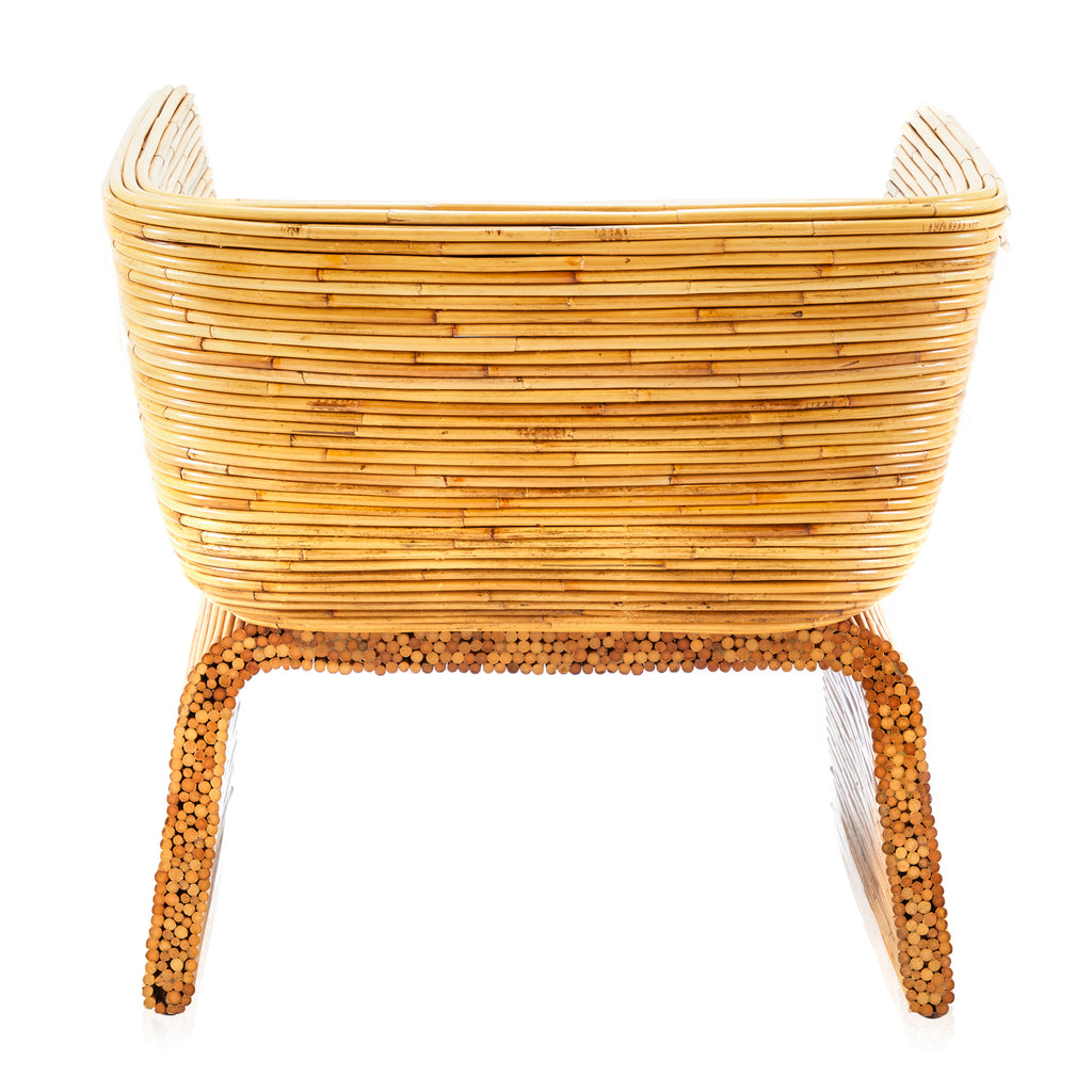 Wood Bamboo Contemporary Outdoor Lounge Chair