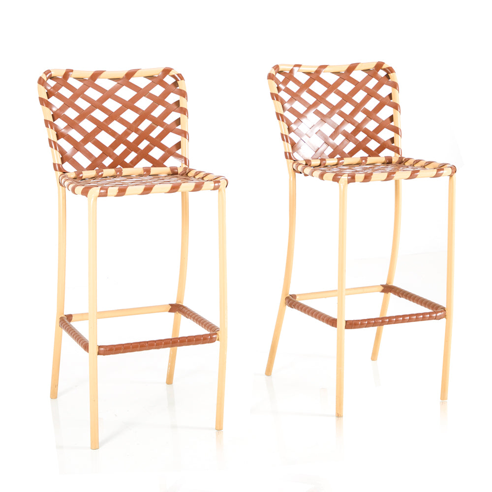 Brown & Beige Jordan Outdoor Bar with Matching Stools