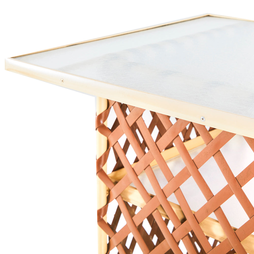 Brown & Beige Jordan Outdoor Bar with Matching Stools