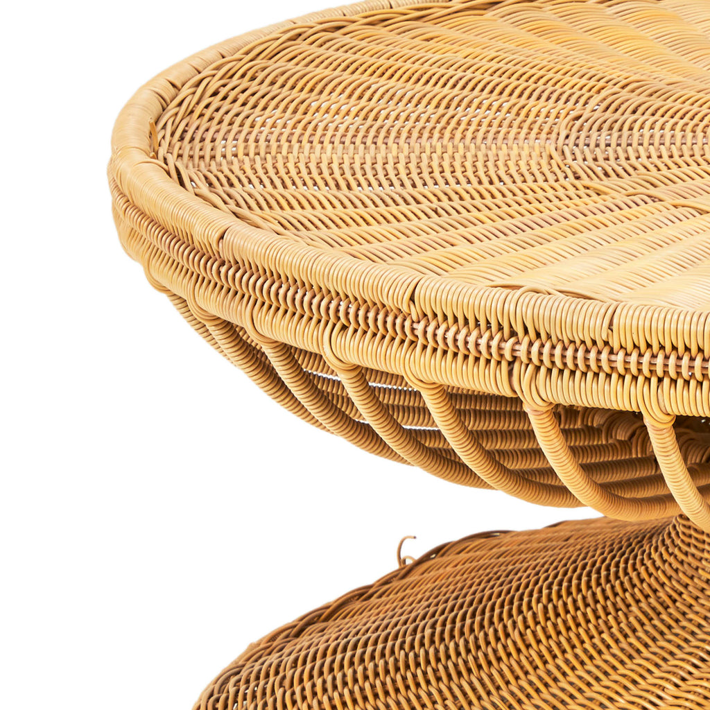 Round Wicker Outdoor Coffee Table
