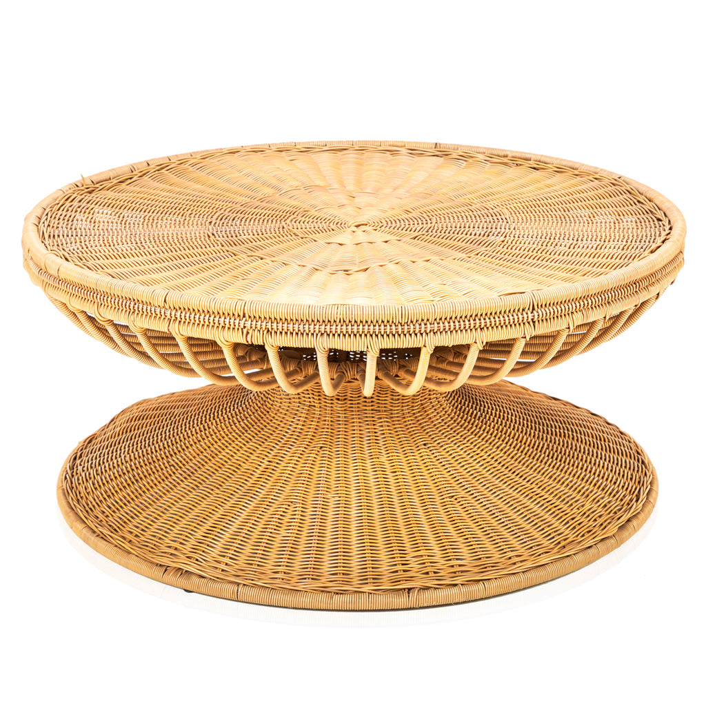Round Wicker Outdoor Coffee Table