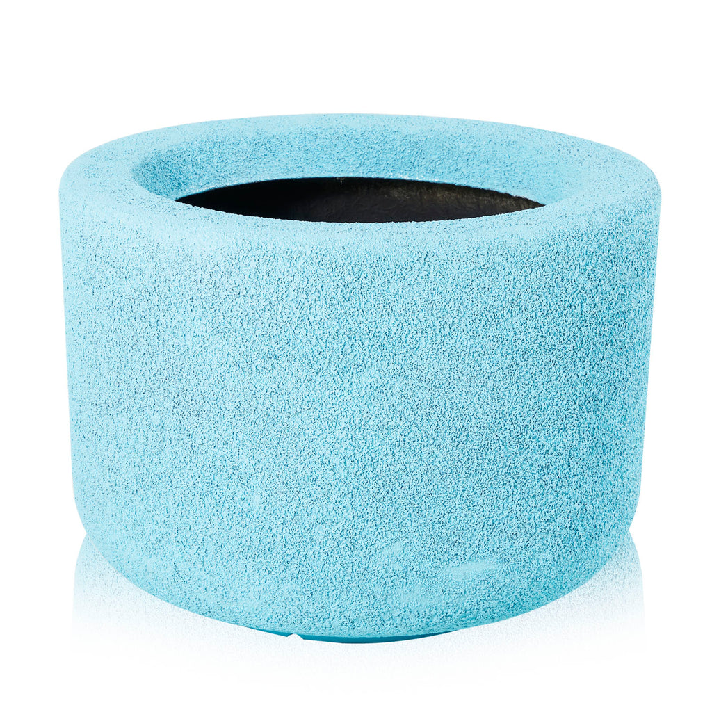 Turquoise Fiberglass Planter