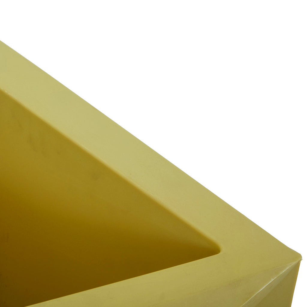 Short Chartreuse Geometric Planter