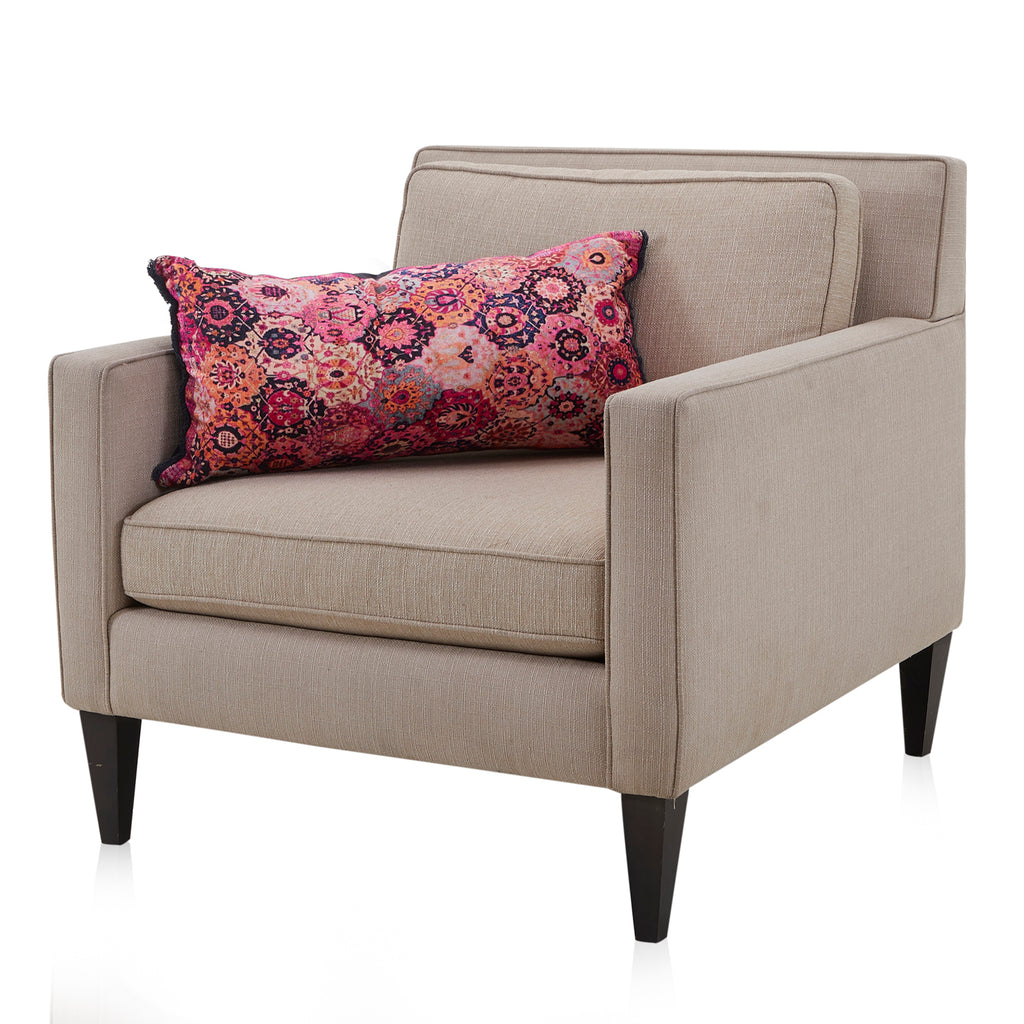 Pink Velvet Persian Lumbar Pillow