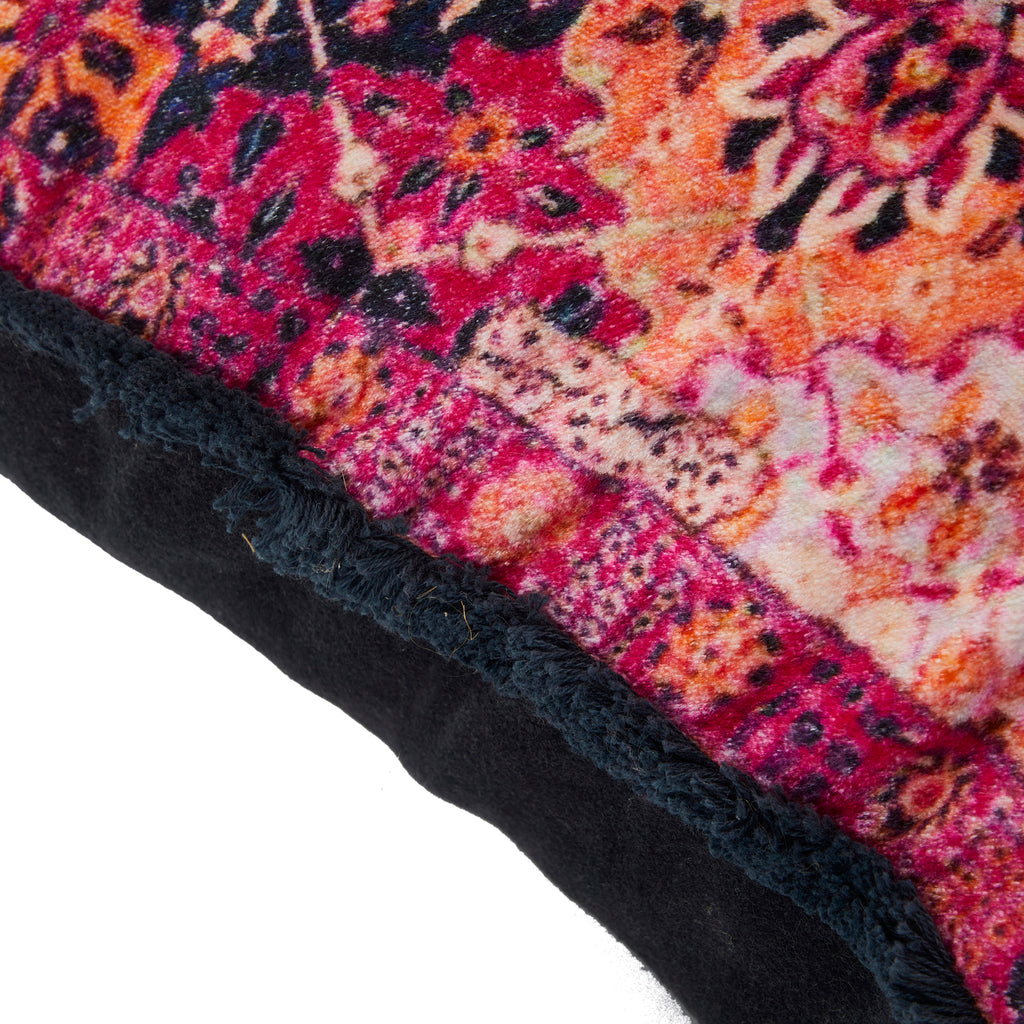 Pink Velvet Persian Lumbar Pillow
