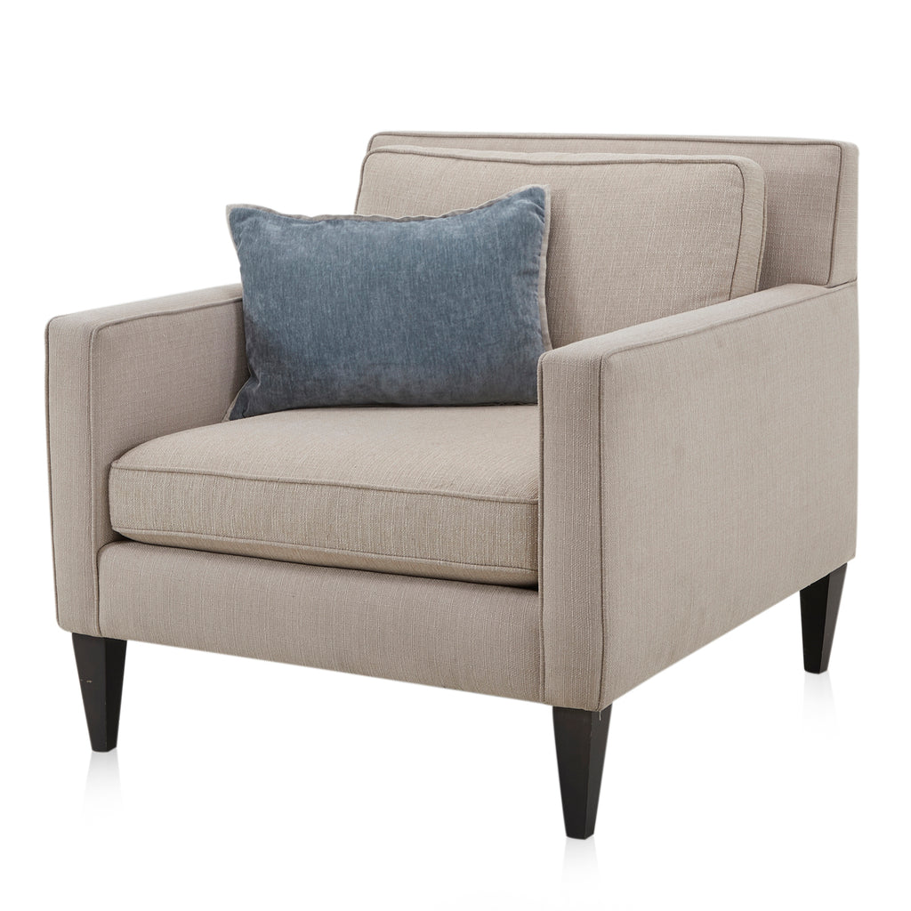 Blue-Grey Velvet Lumbar Pillow