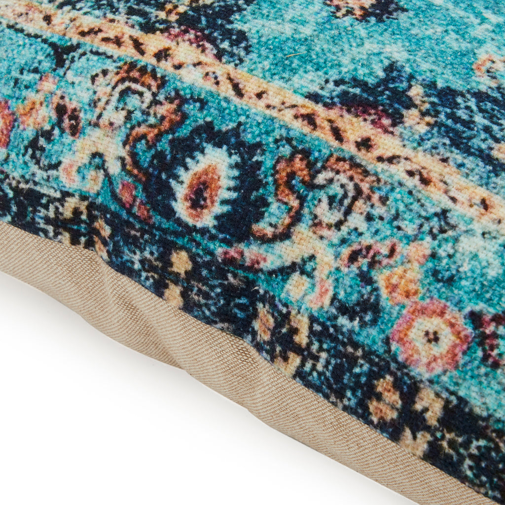 Blue Persian Lumbar Pillow