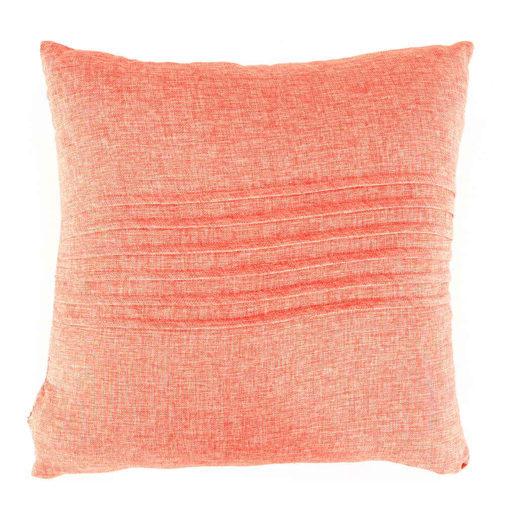 Peach Pleated Square Pillow