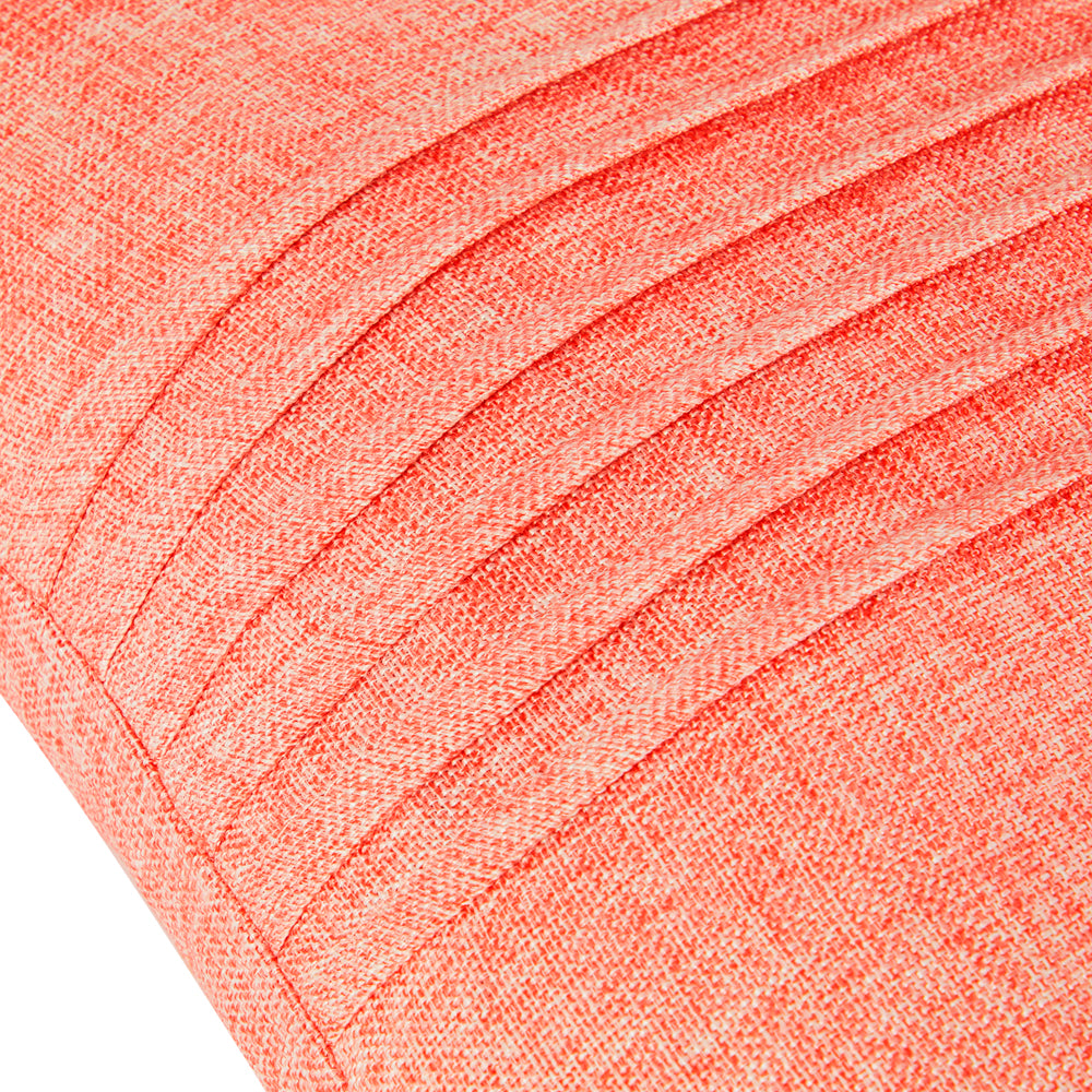 Peach Pleated Square Pillow