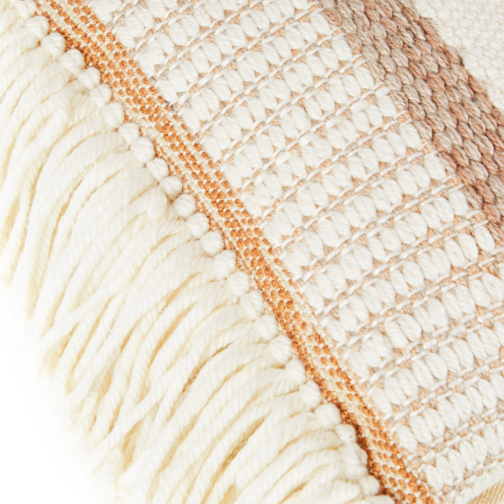Cream Yarn Multi Design Knit Wool Pillow