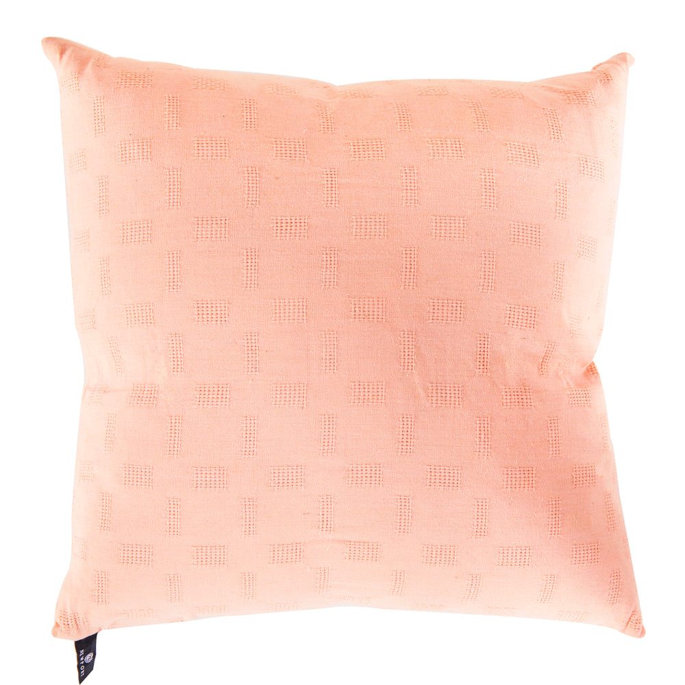 Textured Solid Peach Pillow