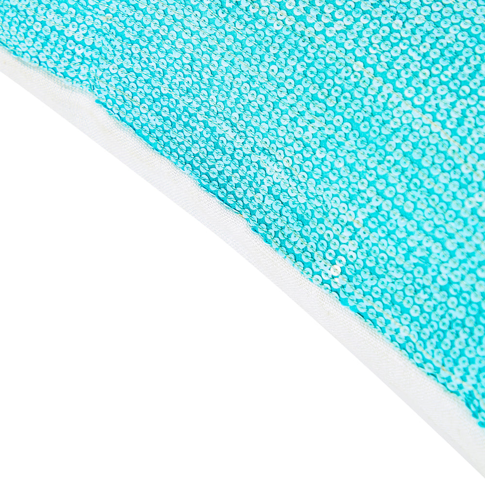 Aqua Sequined Pillow