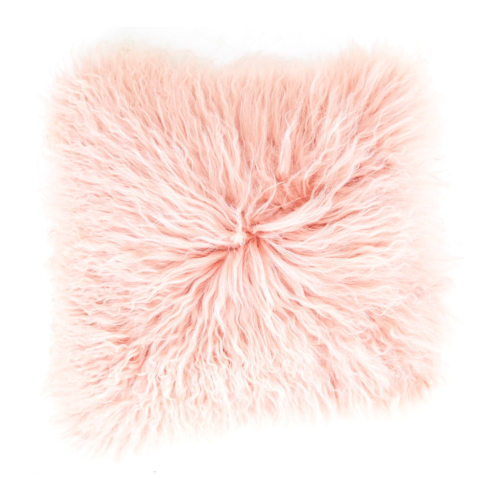 Pink Fur Shag Pillow