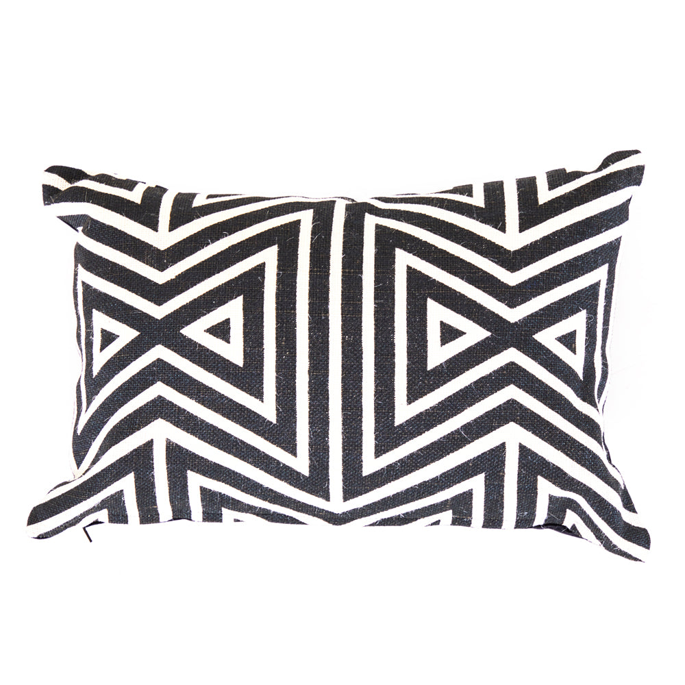 Black and White Tribal Pillow