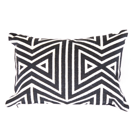 Black and White Tribal Pillow
