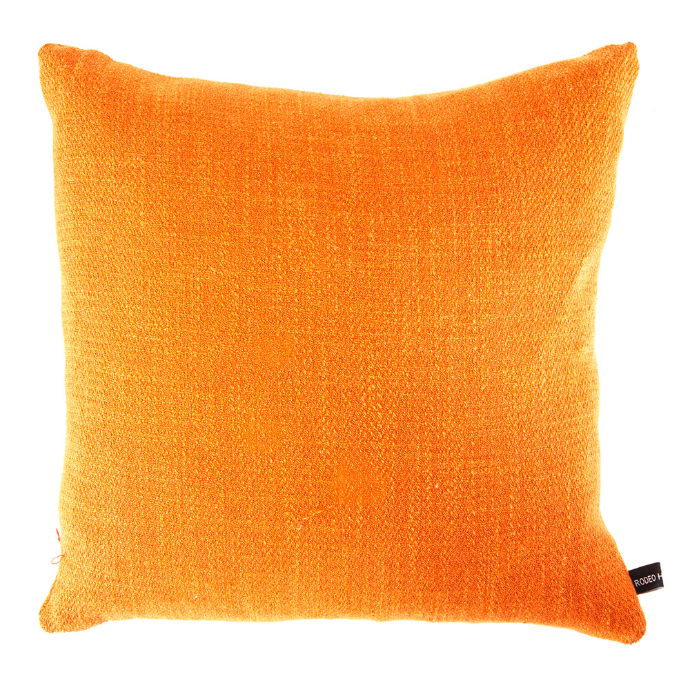 Solid Orange Woven Pillow