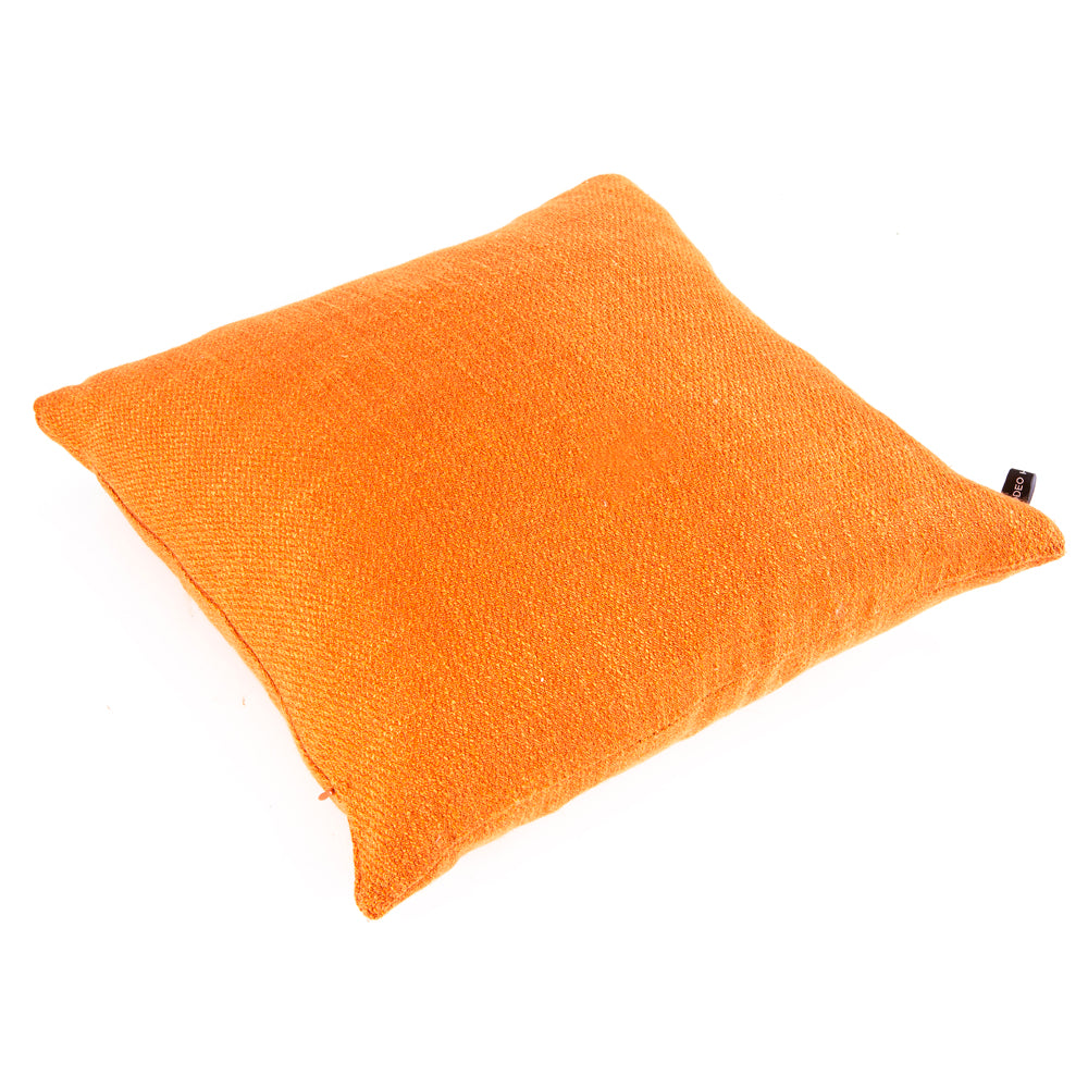Solid Orange Woven Pillow