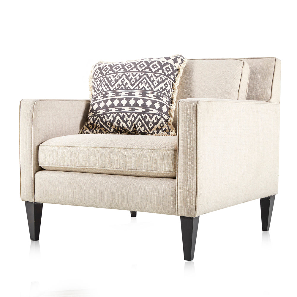 Grey & White Aztec Patterned Pillow