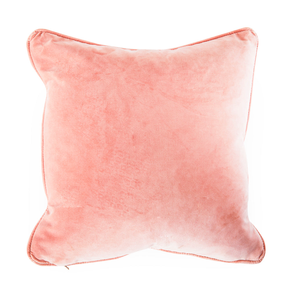 Solid Pastel Pink Velvet Pillow