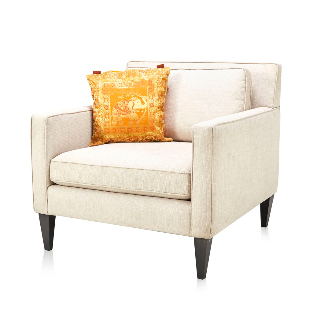Orange Silk Sari Pillow