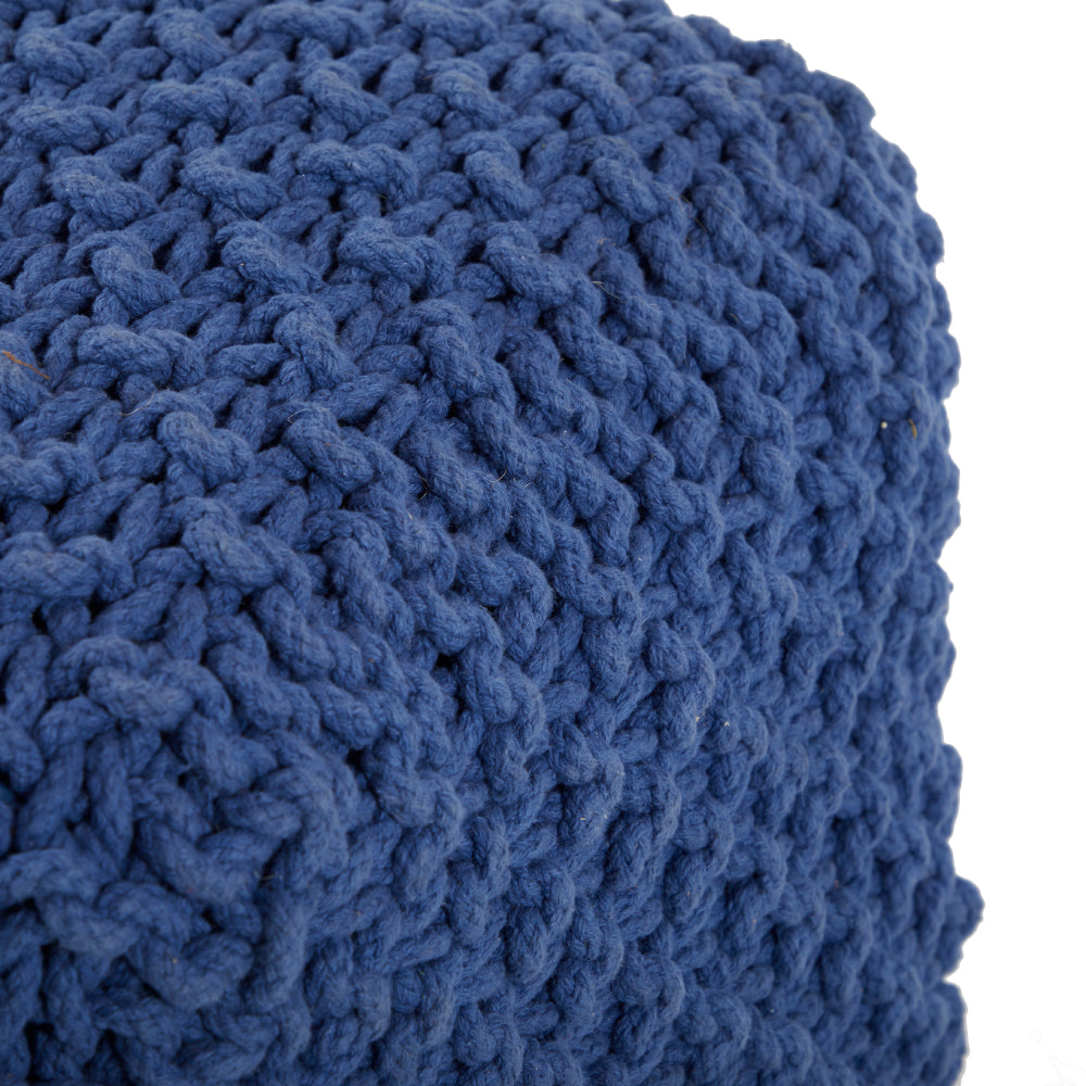 Blue Fabric Ottoman