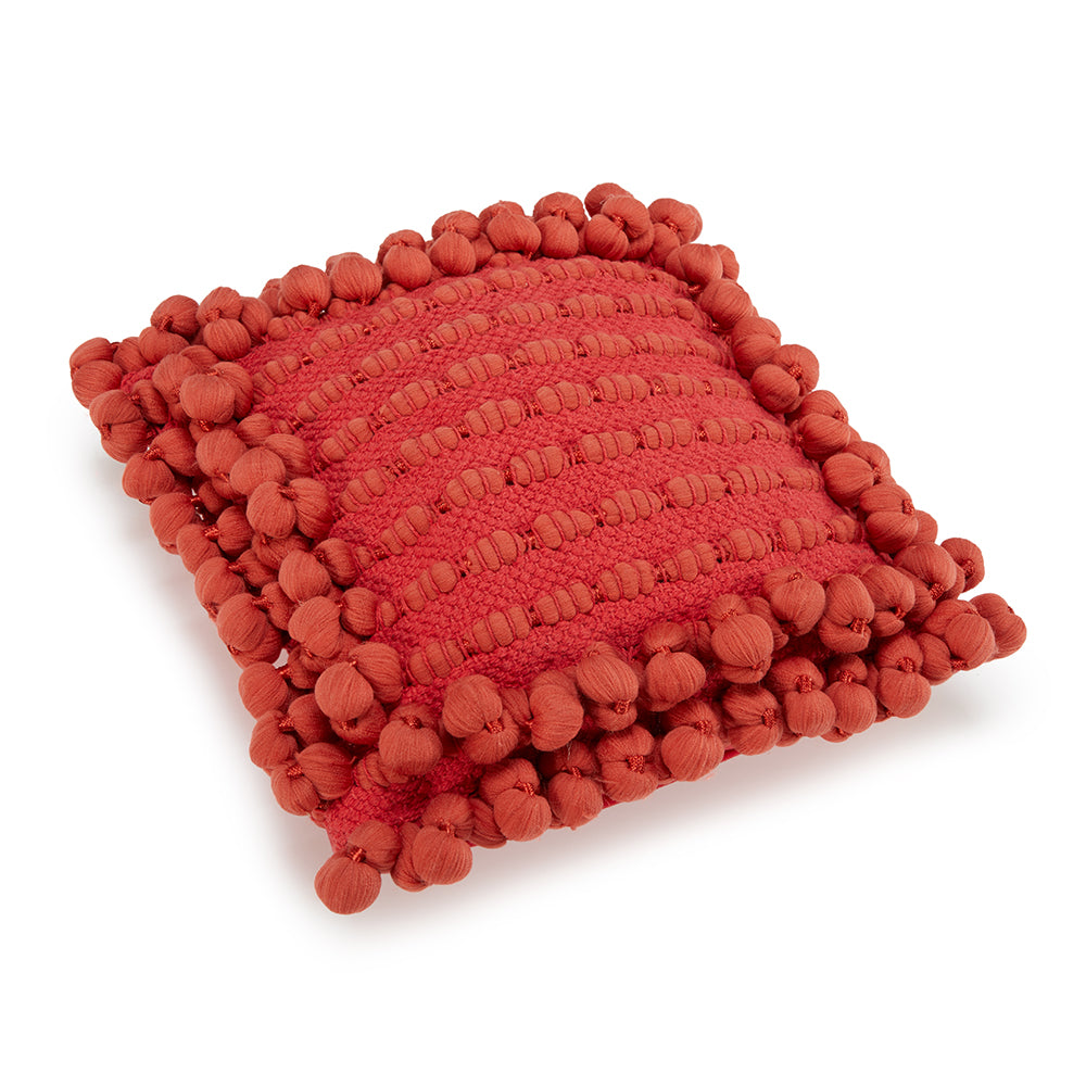 Red Knotted Tassel Pillow