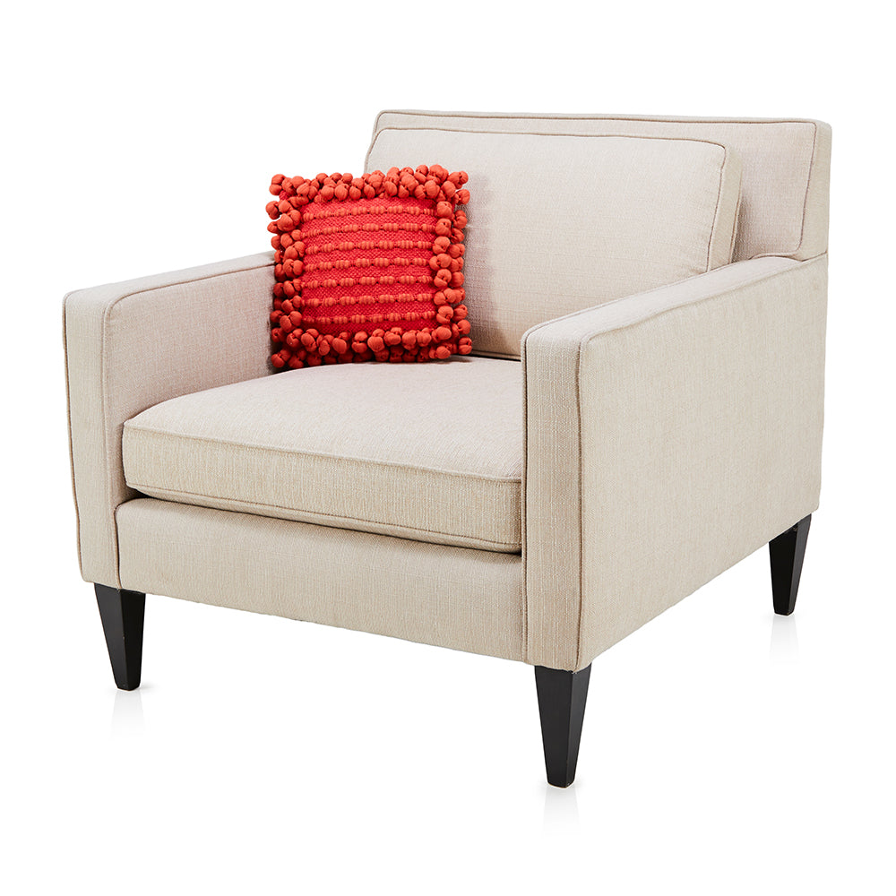 Red Knotted Tassel Pillow
