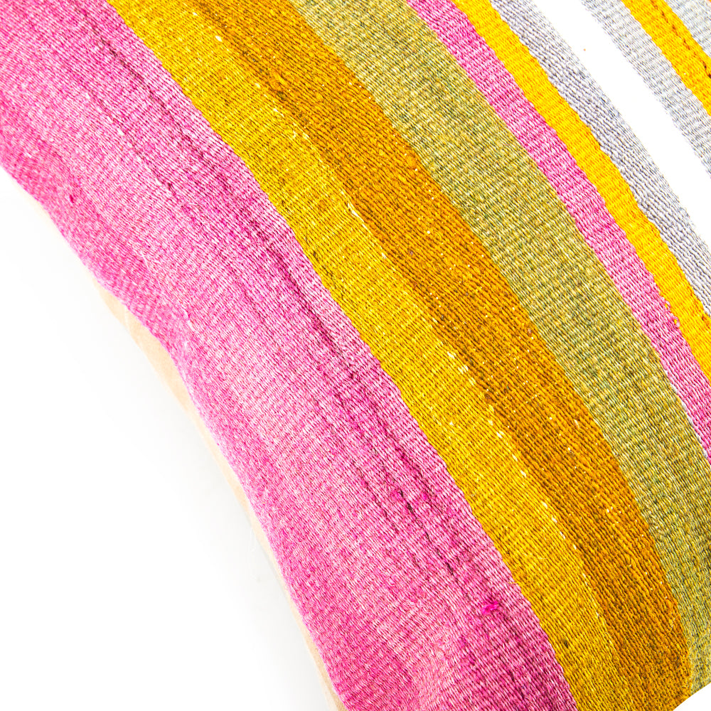 Sunset Color Stripes Stitch Pillow