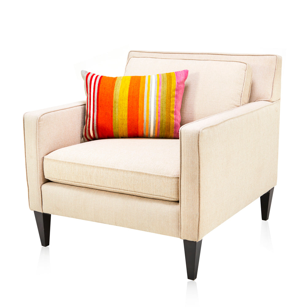 Sunset Color Stripes Stitch Pillow
