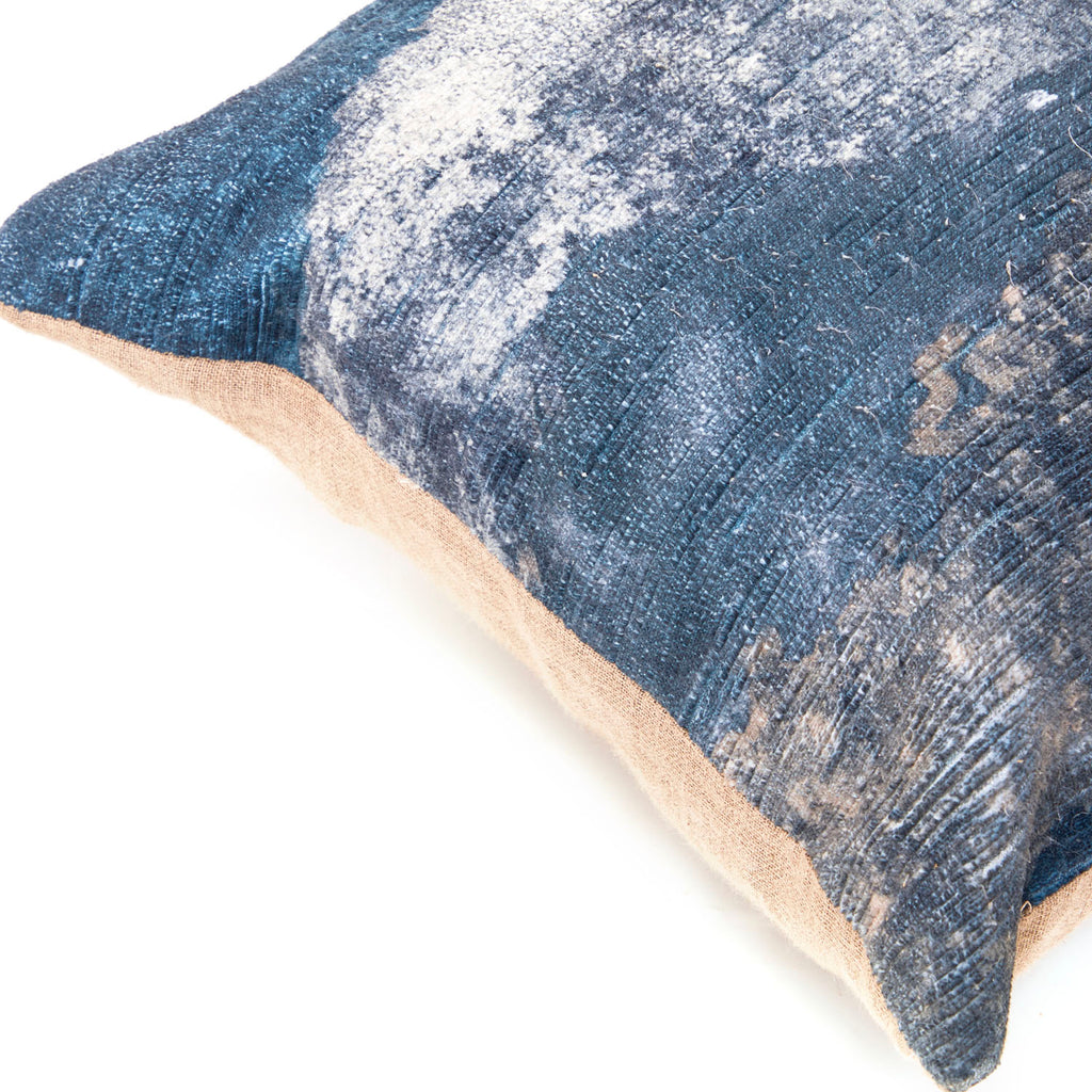 Blue & Grey Clouds Lumbar Pillow