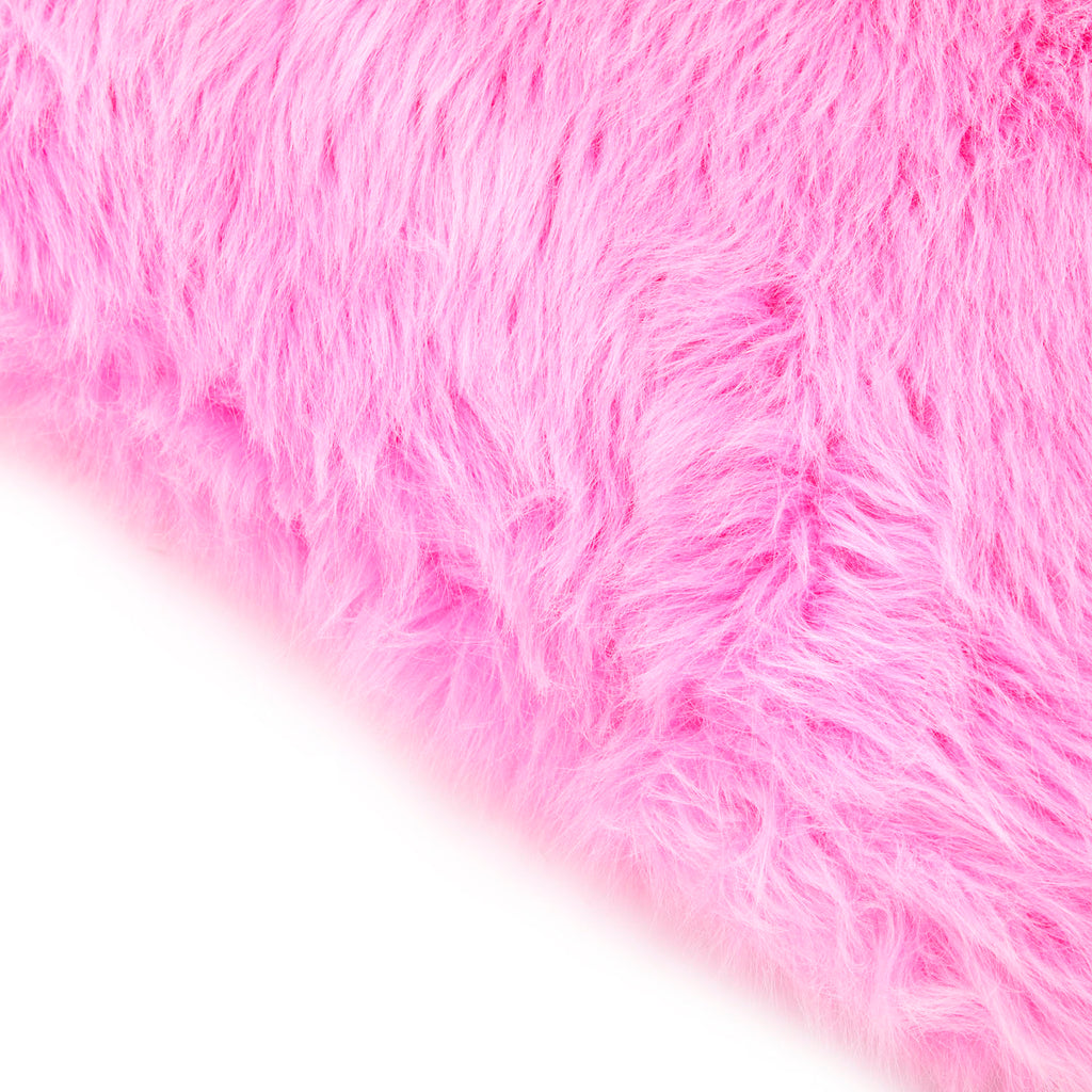 Pink Faux Fur Pillow