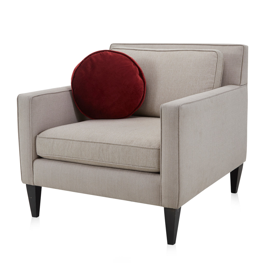 Smooth Red Velvet Round Pillow