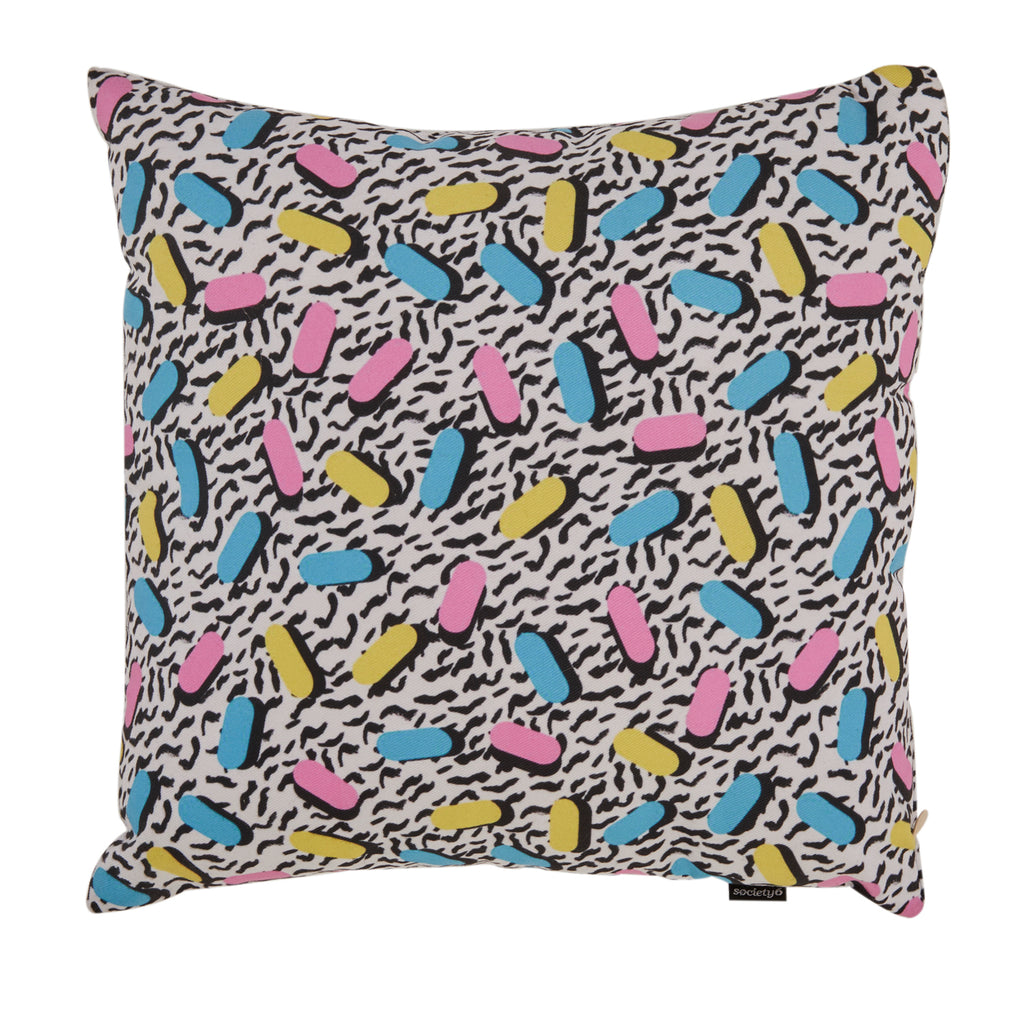 80's Wild Retro Square Pillow