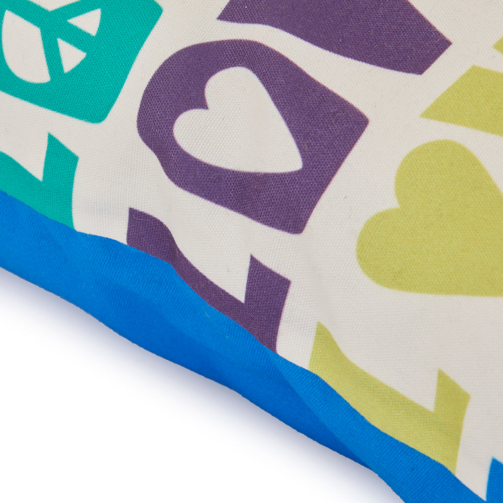 Multicolor Love Text Pillow