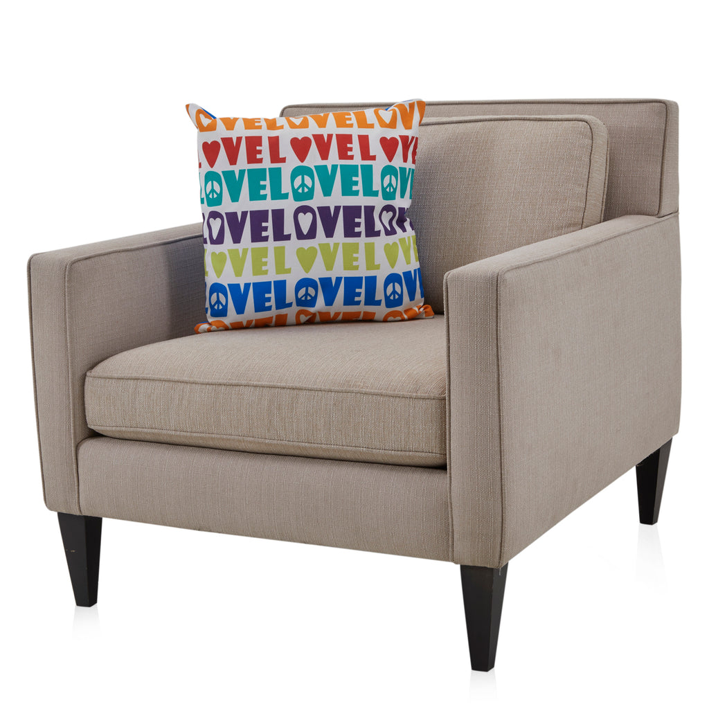 Multicolor Love Text Pillow