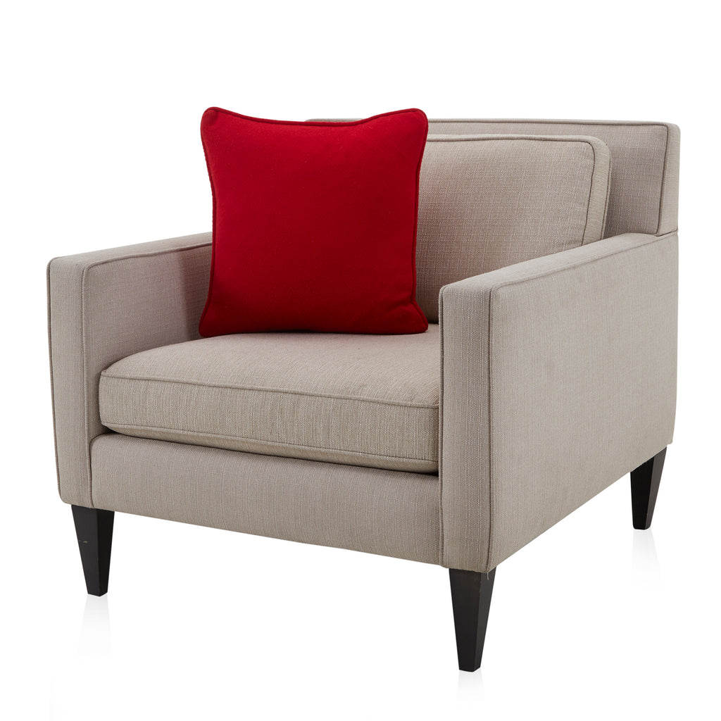 Red Felt Square Pillow