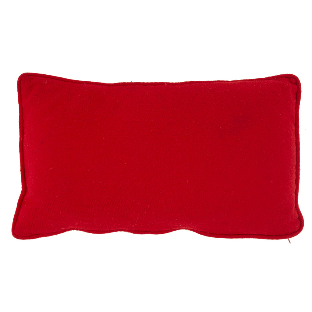 Red Wool Lumbar Pillow