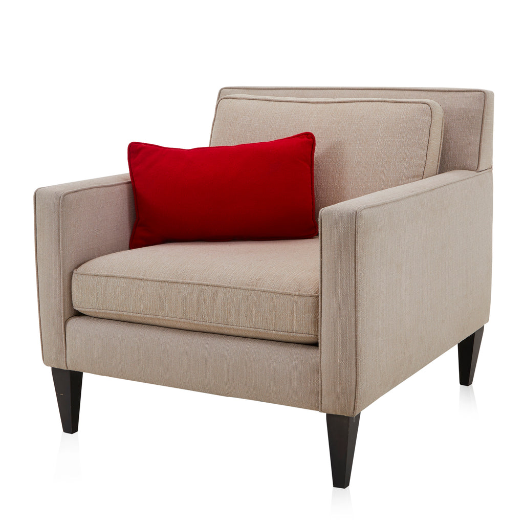 Red Wool Lumbar Pillow
