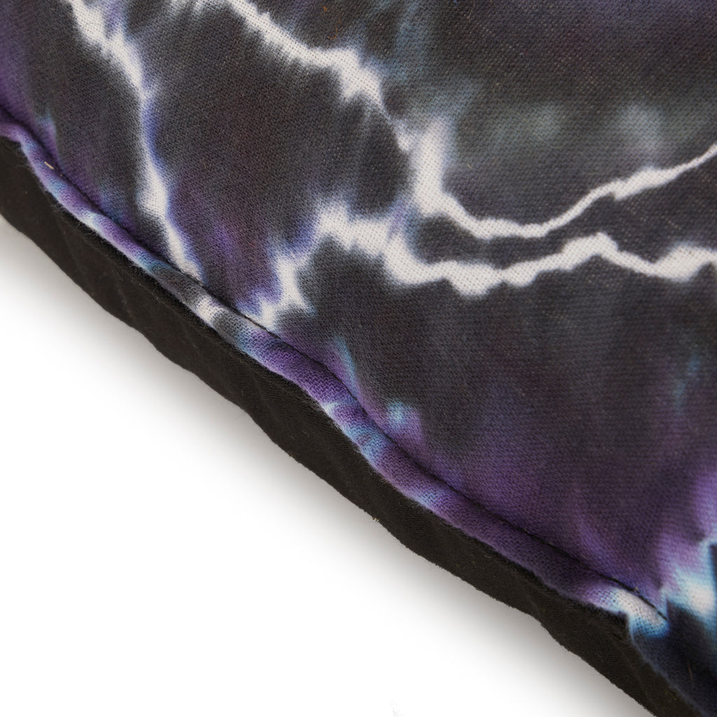 Purple Dark Spiral Psychedelic Tie-Dye Square Pillow