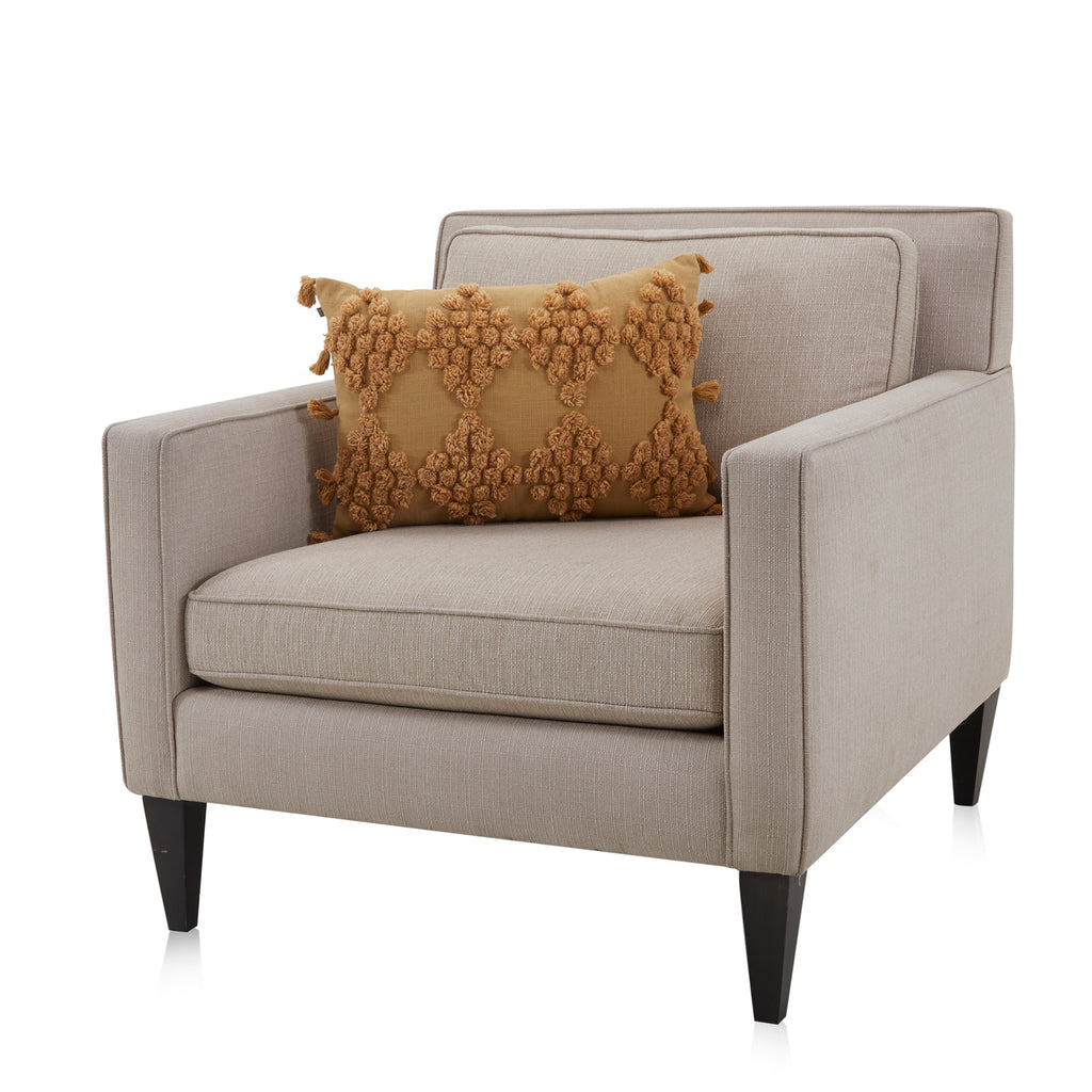Yellow Gold Pompom Lumbar Pillow
