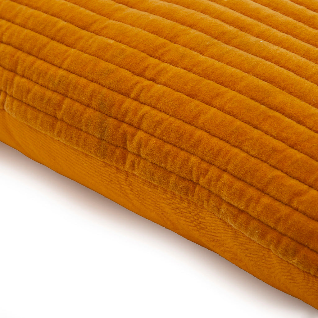 Orange Large Velvet Corduroy Pillow