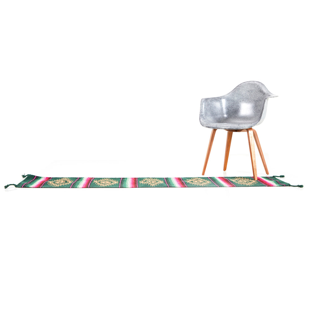 Green Aztec Runner Rug
